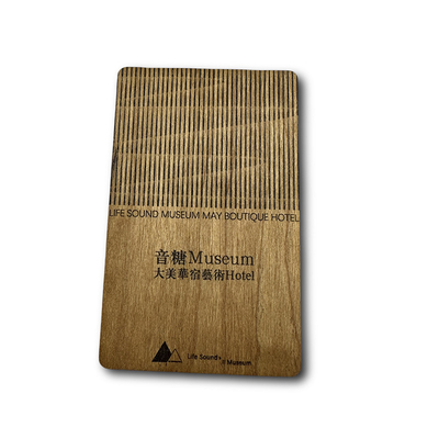 Αγορά Μαύρο καρύδι κεράσι Basewood RFID ξενοδοχειακές κάρτες κλειδιών 125Khz Πλήρης έγχρωμη εκτύπωση online manufacture