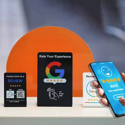 Αγορά Εκτύπωση Offset NFC κάρτες αναθεώρησης για Google Facebook Instagram Social Medium online manufacture