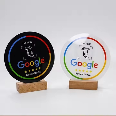 Αγορά 13.56mhz NFC Google Review Plate Προσαρμοσμένος κωδικός Εμφάνιση NFC Social Media Plate online manufacture
