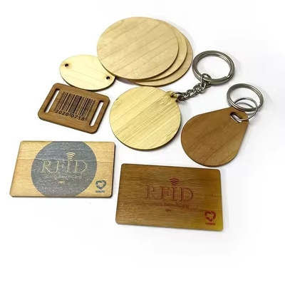 Αγορά Αδιάβροχη ξύλινη NFC RFID ετικέτα Ntag 213 215 RFID ξύλινη ετικέτα αποσκευών online manufacture