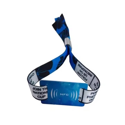 Προσαρμόσιμο Custom NFC βραχιόλι υφασμένο RFID Smart βραχιόλι για εκδηλώσεις