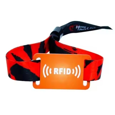 Προσαρμοσμένο 13.56Mhz NFC Tag βραχιόλι Woven RFID βραχιόλια για εκδηλώσεις