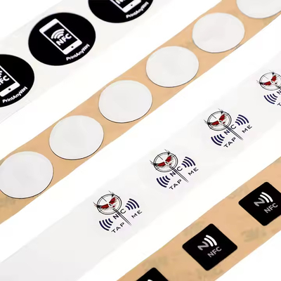 Αδιάβροχο 13,56MHz PVC RFID Sticker Tag NFC Πληρωματική ετικέτα Πρωτόκολλο ISO14443A