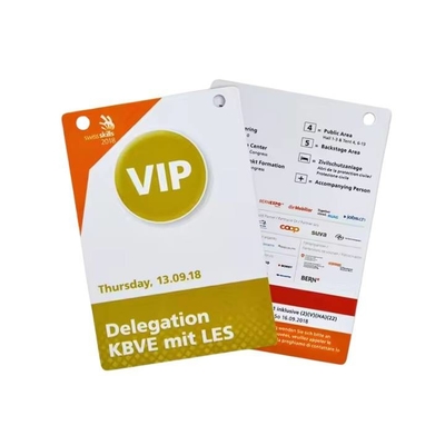 Ποντς Χόουλ RFID Σήματα εκδηλώσεων Smart RFID Chip Vip Pass ID Card με λανιάρντ